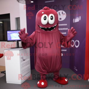 Maroon Ghost maskot kostume...