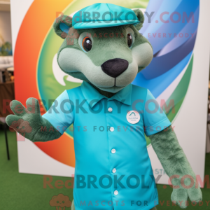 Turquoise Mongoose mascot...