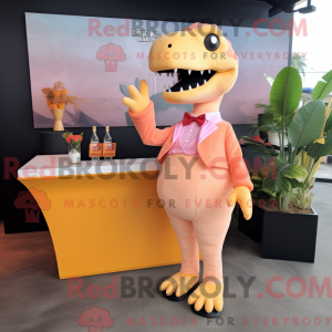 Peach Tyrannosaurus mascot...