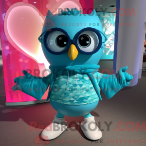 Turkis ugle maskot kostyme...