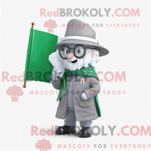Gray Irish Flag mascot...