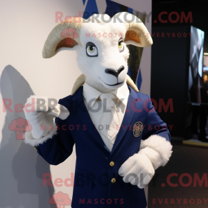 White Ram mascot costume...