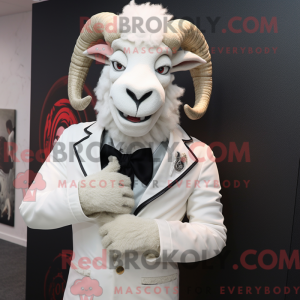 White Ram-maskotdraktfigur...