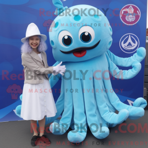 Sky Blue Kraken mascot...