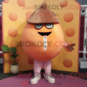 Brun grapefrugt maskot...