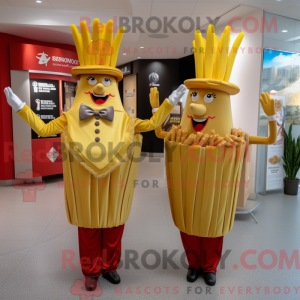 Gold French Fries mascot...