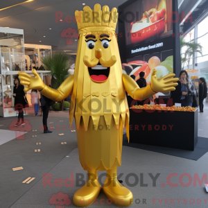 Gold French Fries mascot...