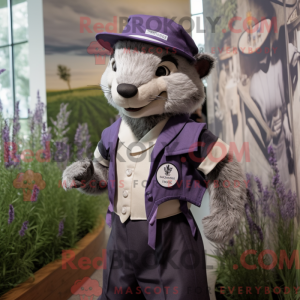 Lavender Badger mascot...