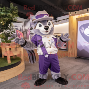 Lavender Badger mascot...
