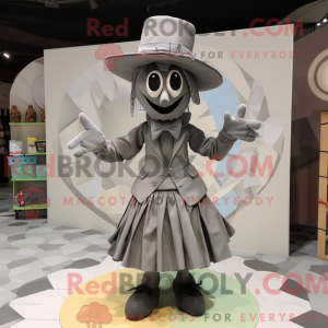 Gray Scarecrow mascot...