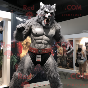 Gray Werewolf mascot...