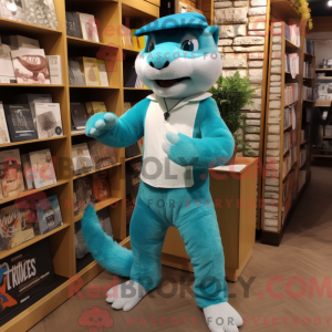 Turquoise Weasel mascot...