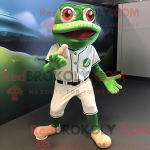 Green Frog mascot costume...