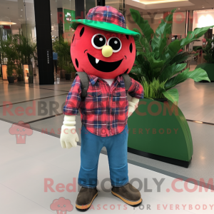 Rød vannmelon maskot...