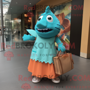 Turquoise Salmon mascot...