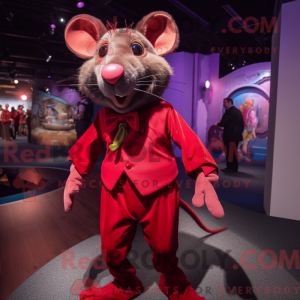 Red Rat mascot costume...