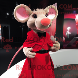Red Rat-mascottekostuum...