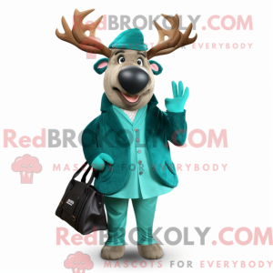 Teal Elch Maskottchen...