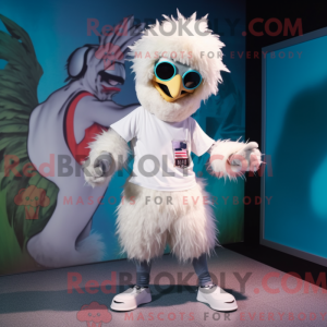Hvit Emu-maskotdraktfigure...