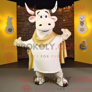 Cream Bull maskot kostume...