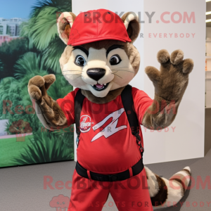 Red Civet mascot costume...