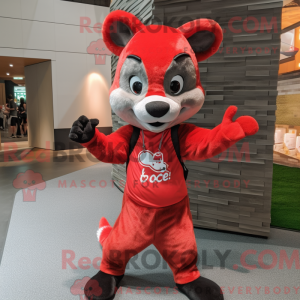 Red Civet mascot costume...