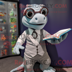 Gray Geckos mascot costume...
