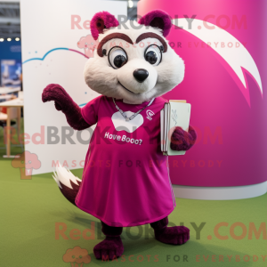 Magenta Dachs Maskottchen...