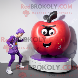 Purple Apple mascot costume...