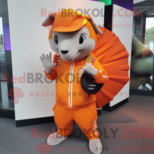 Orange Armadillo mascot...