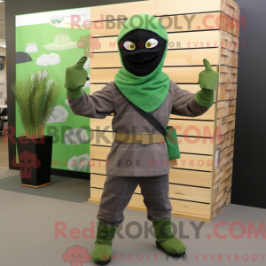 Olive Ninja Maskottchen...