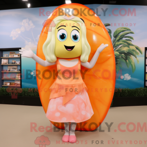 Peach Surfboard Maskottchen...