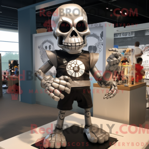 Silver Skull maskot kostume...