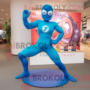 Figura azul de máscara de...