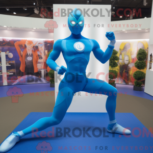 Figura azul de máscara de...