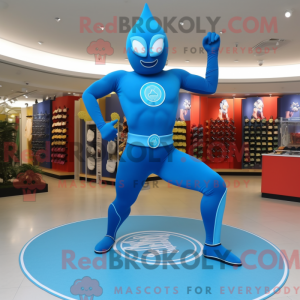 Figura azul de máscara de...