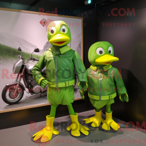 Lime Green Geese mascot...