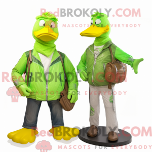 Postava maskota Lime Green...