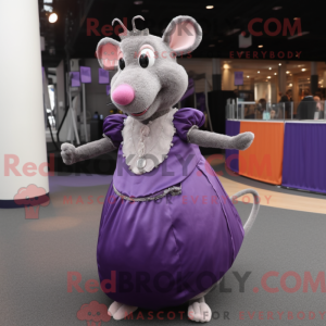 Purple Rat mascot costume...