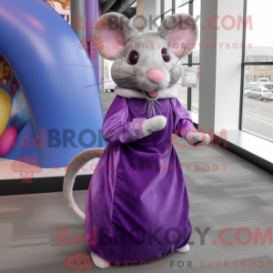 Paarse Rat-mascottekostuum...