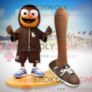 Brown Skateboard mascot...
