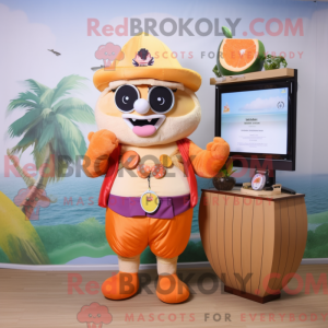 Peach Pirate maskot kostume...