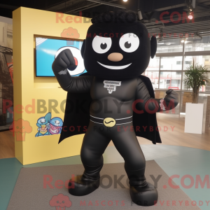 Sort Superhelte maskot...
