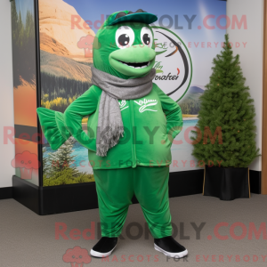 Skovgrøn laks maskot...