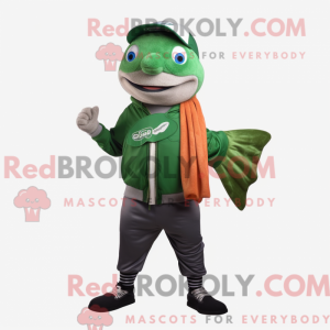 Skovgrøn laks maskot...