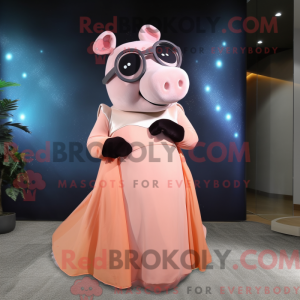 Peach Tapir mascot costume...