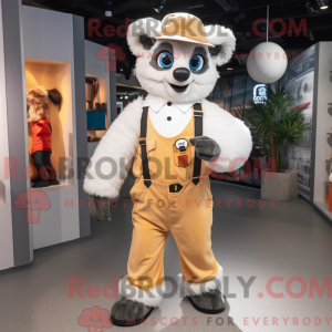 Cream Lemur mascot costume...