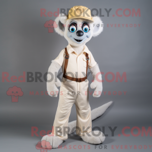 Crème lemur mascotte...