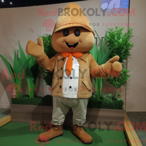 Tan gulerod maskot kostume...