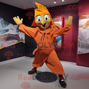 Rust Acrobat mascot costume...